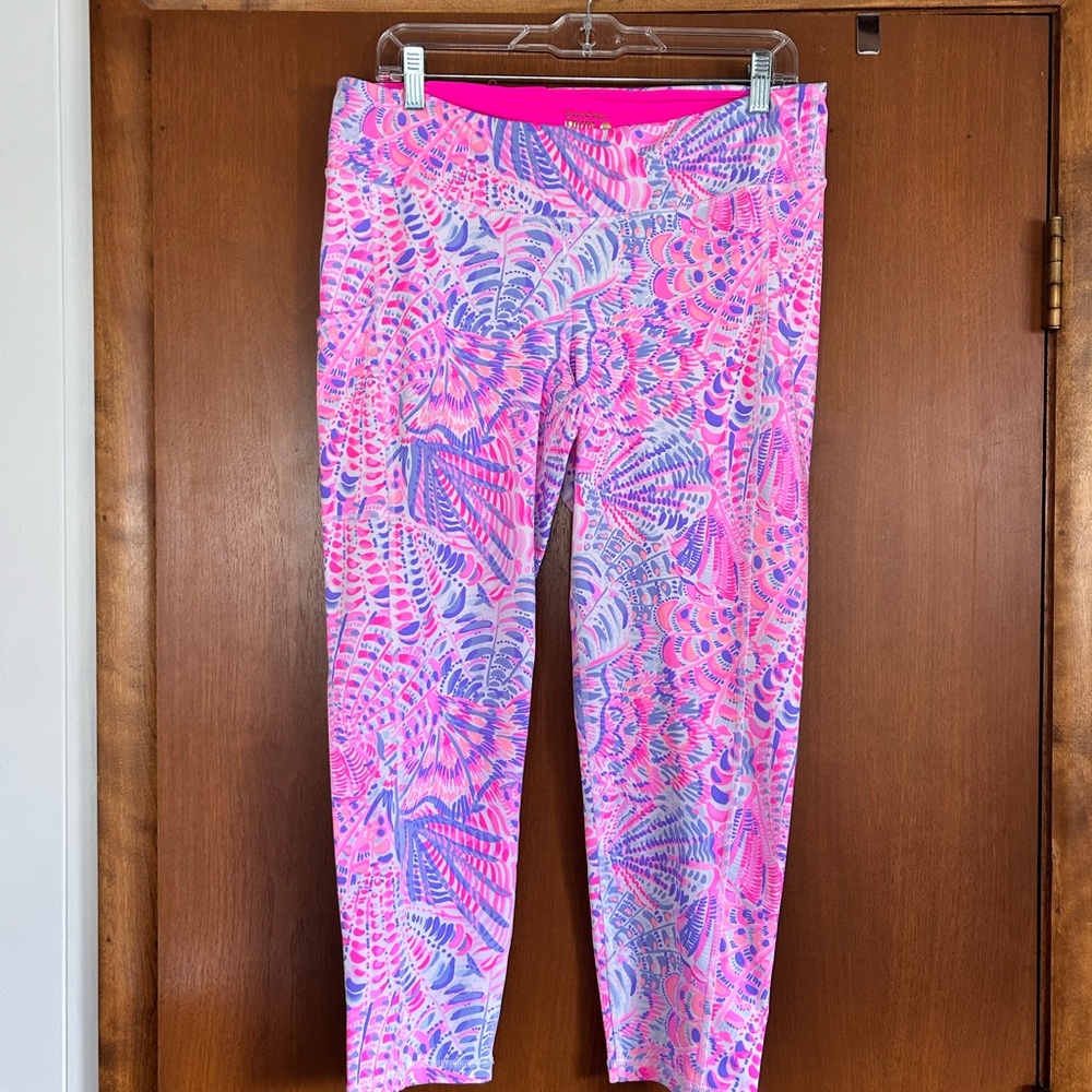 Vibrant Pink and Purple Patterned Lilly Pulitzer Leggings